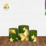 Imagem de Trio Capa Cilindro Natal 3D Em Tecido Com Elástico