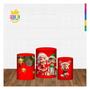 Imagem de Trio Capa Cilindro Natal 3D Em Tecido Com Elástico