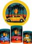 Imagem de Trio Capa Cilindro + Painel Redondo 3D Fusca Retro 1,50M