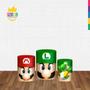 Imagem de Trio Capas Cilindros Sublimado Super Mario Bros Tecido Veste