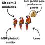 Imagem de Trio De Arara G Decoração Kit Quadro Mdf Para Varanda Jardim Sacada Sitio