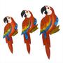Imagem de Trio De Arara G Decoração Kit Quadro Mdf Para Varanda Jardim Sacada Sitio