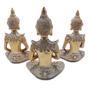 Imagem de Trio de Buda da Reflexão Yoga Refletindo Buda Gold Brilhante
