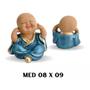 Imagem de Trio de Budas Monge Cego Surdo Mudo Estatueta Decoração