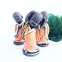 Imagem de Trio de Budas Monges Alegres 18cm Laranja - Hadu Esotéricos