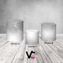 Imagem de Trio De Capa Cilindro 3D - Efeito Glitter Prata Fundo Branco 043