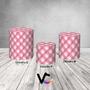 Imagem de Trio De Capa Cilindro - Capitonê Pink com Diamante Dourado 028