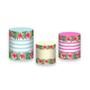 Imagem de Trio De Capa Cilindro - Tropical Listras com Flores 001