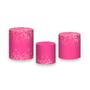 Imagem de Trio de Capas de Cilindro - Efeito Glitter Rosa Pink Brilhante 066