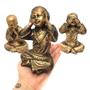 Imagem de Trio de Estátuas Monge Buda Sábios Cego, Surdo e Mudo 14,5cm