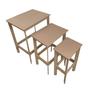 Imagem de Trio de Mesa Retangular Decoração de Festa Mdf Cru Resistente
