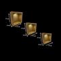 Imagem de Trio de Nicho Quadrado Simples 24x12/ 31x12/ 37x12 Acompanha Kit de 3 Led Colorido com Controle Mdf
