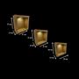 Imagem de Trio de Nicho Quadrado Simples 31x12 Acompanha Kit de 3 Led Colorido com Controle Mdf Madeira