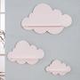 Imagem de Trio de prateleiras nuvem nicho mdf quarto de bebê decoração