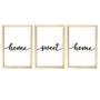 Imagem de Trio De Quadros Decorativos 20X30Cm Home Sweet Home Hugart