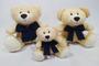 Imagem de Trio De Ursinhos Ted Com Laço Para Nichos 14cm 20cm 25cm