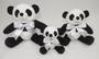 Imagem de Trio De Ursos Infantil Panda Pelúcia Fofinho Nichos P 15 cm M 20 cm G 25cm