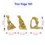 Imagem de Trio Decorativo Yoga Meditação Em Resina meditando posição enfeite rezando kit cj