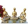 Imagem de Trio Decorativo Yoga Posição Meditação Resina + Bandeja Luxo