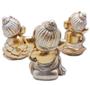 Imagem de Trio Ganesha da Prosperidade Ganesha Músico Gold 14 cm
