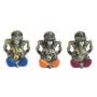 Imagem de Trio Ganesha Hindu Deus Sorte Prosperidade Sabedoria Resina