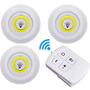 Imagem de Trio Lâmpadas Led Spot Sem Fio Kit Luminária com Controle