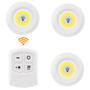 Imagem de Trio Lâmpadas Led Spot Sem Fio Kit Luminária com Controle