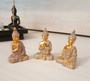 Imagem de Trio Mini Buda Tailandês Rezando Orando Estatueta Buda 4 cm