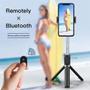 Imagem de Tripé bastão de selfie extensível bastão selfie Bluetooth