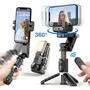 Imagem de Tripé de Bastão de Selfie com Gimbal, Rotação 360° e Luz de Preenchimento - Para Smartphone