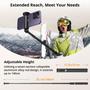 Imagem de Tripé Selfie Stick ATUMTEK 55 com Controle Remoto Bluetooth - Preto