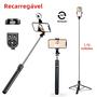 Imagem de Tripé Sem Fio Bluetooth Selfie Stick De 1,75M Com Luz De Preenchimento Para Smartphones Dobráveis