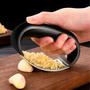 Imagem de Triturador Amassador Alho Aço Manual Com Pressão Garlic Pres