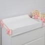 Imagem de Trocador Anatomico para Comoda 65x40 Branco com Rose