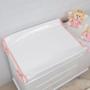 Imagem de Trocador Anatomico para Comoda 65x40 Branco com Rose