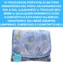 Imagem de Trocador Bebê Portátil 100% Algodão Matelado Recém Nascido Impermeável 47x67cm
