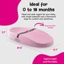 Imagem de Trocador Bumbo Baby Infant Soft com contornos macios em espuma rosa