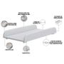 Imagem de Trocador de Fraldas Almofadado para Berço Material Sintético Branco P02 - Lyam Decor