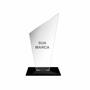 Imagem de Troféu Acrílico Sem Personalização Liso 15cm Trapézio 55 Und