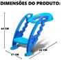 Imagem de Troninho Redutor de Assento Infantil Com Escada Para Vaso Sanitário Azul Multikids