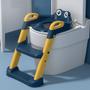 Imagem de Troninho Redutor de Assento Sanitário Infantil com Escada Escadinha - Azul