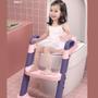Imagem de Troninho Redutor de Assento Sanitário Infantil com Escada Escadinha - Rosa