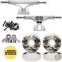 Imagem de Truck Skate Completo Kit Com Roda E Rolamento + Parafuso Bas
