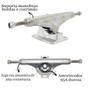 Imagem de Truck Skate Completo Kit Com Roda E Rolamento + Parafuso Bas