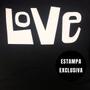 Imagem de Tshirt Blusa Camiseta Feminina Plus Size Love Confortável Moderna Malha Algodão Premium Luxo