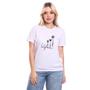 Imagem de Tshirt Blusa Feminina Coqueiros California Estampada Manga Curta Camiseta Camisa Branco