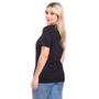 Imagem de Tshirt Blusa Feminina Ramo de Flores Estampada Preto