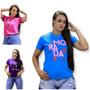 Imagem de Tshirt Feminina Kit 3 Blusinhas Moda Casual