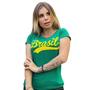 Imagem de Tshirts Blusinha Feminino Podrinha Baby Look Brasil Verde Amarelho Azul Branco Preto