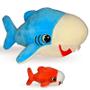 Imagem de Tubarão De Pelúcia Brinquedo Para Bebê 18cm Antialérgico